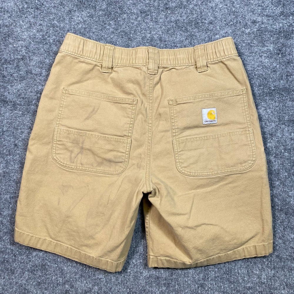 Carhartt Mens Rugged Flex Relaxed Fit Canvas Shorts Tan 31 BS5841-M 105841 DKH